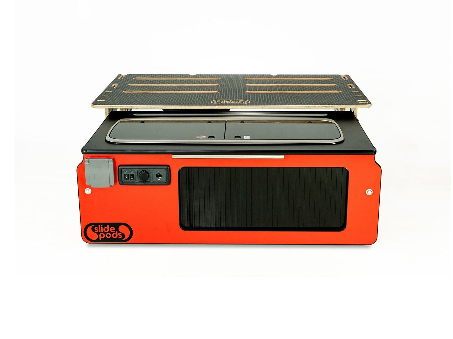 Slidepod Ultra Compact (Poppy Red | Black Worktop)