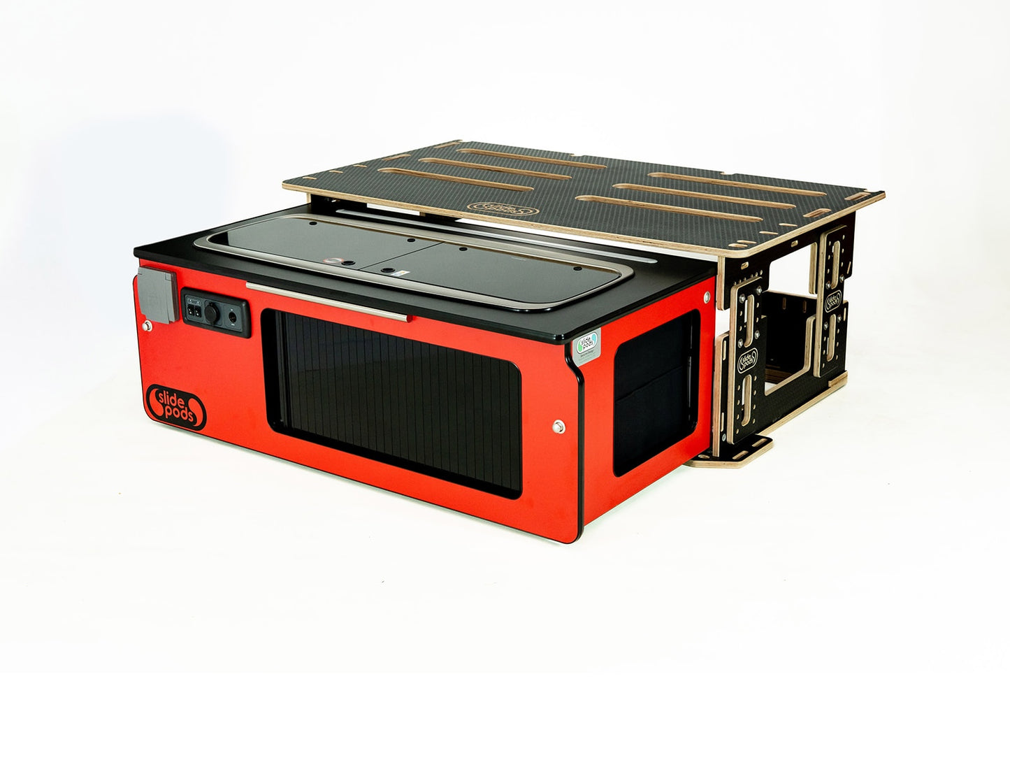 Slidepod Ultra Compact (Poppy Red | Black Worktop)