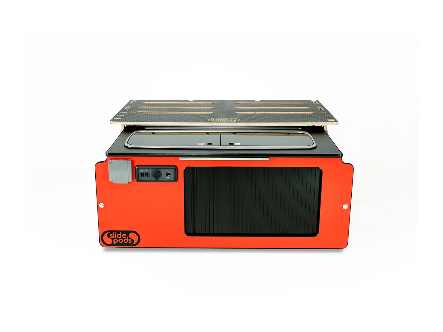 Slidepod Ultra (Poppy Red | Black Worktop)