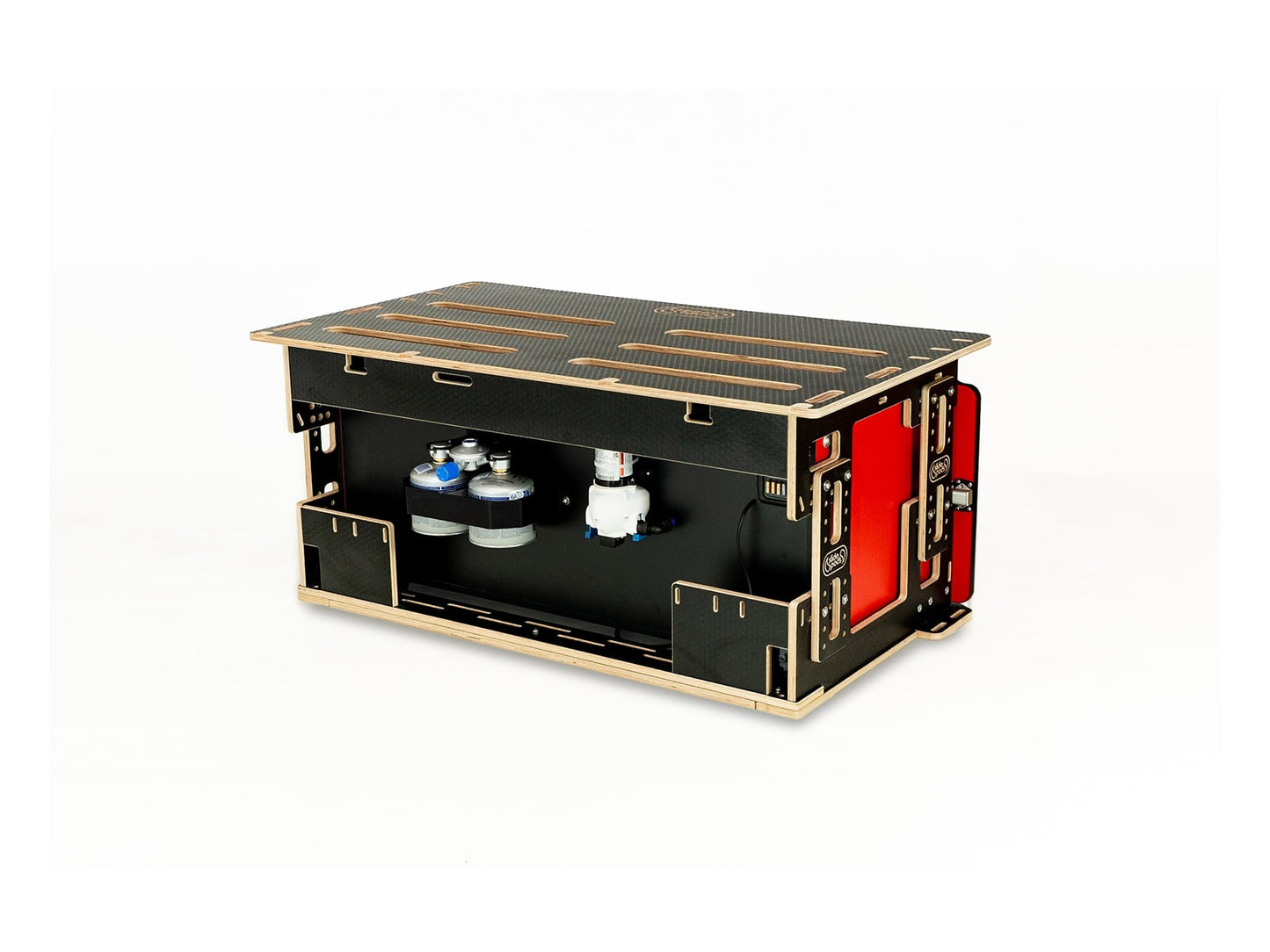 Slidepod Ultra (Poppy Red | Black Worktop)