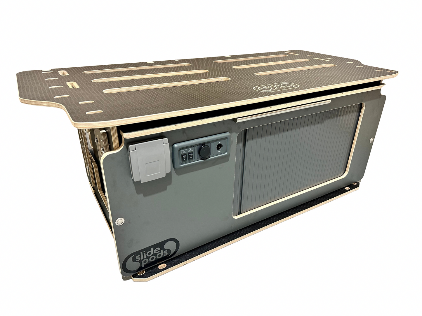 New "Gen 4" Full Spec Slidepod Ultra - Signature Range Charcoal Grey Birch with Grey Tamboor Door (Available in 2 weeks!)