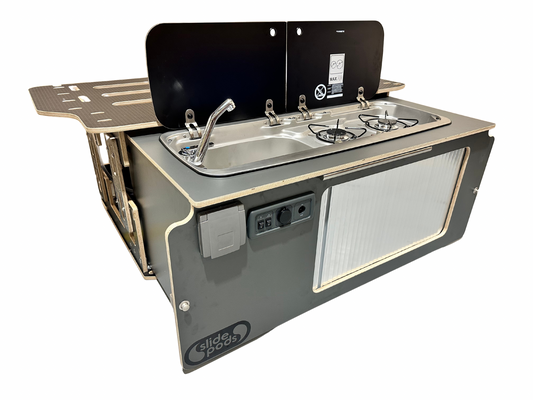 New "Gen 4" Full Spec Slidepod Ultra - Signature Range Charcoal Grey Birch with Stainless Steel Tamboor Door (Available in 2 weeks!)