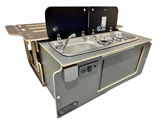 New "Gen 4" Full Spec Slidepod Ultra - Signature Range Charcoal Grey Birch with Grey Tamboor Door (Available in 2 weeks!)