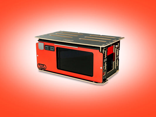 Slidepod Ultra (Poppy Red | Black Worktop)
