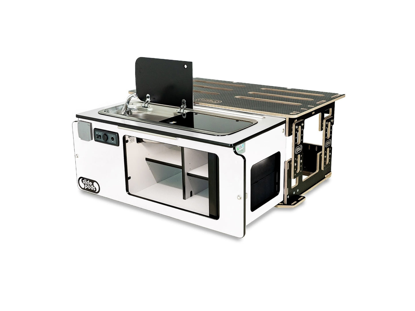 Slidepod Ultra (Gloss White | Gloss White Worktop)