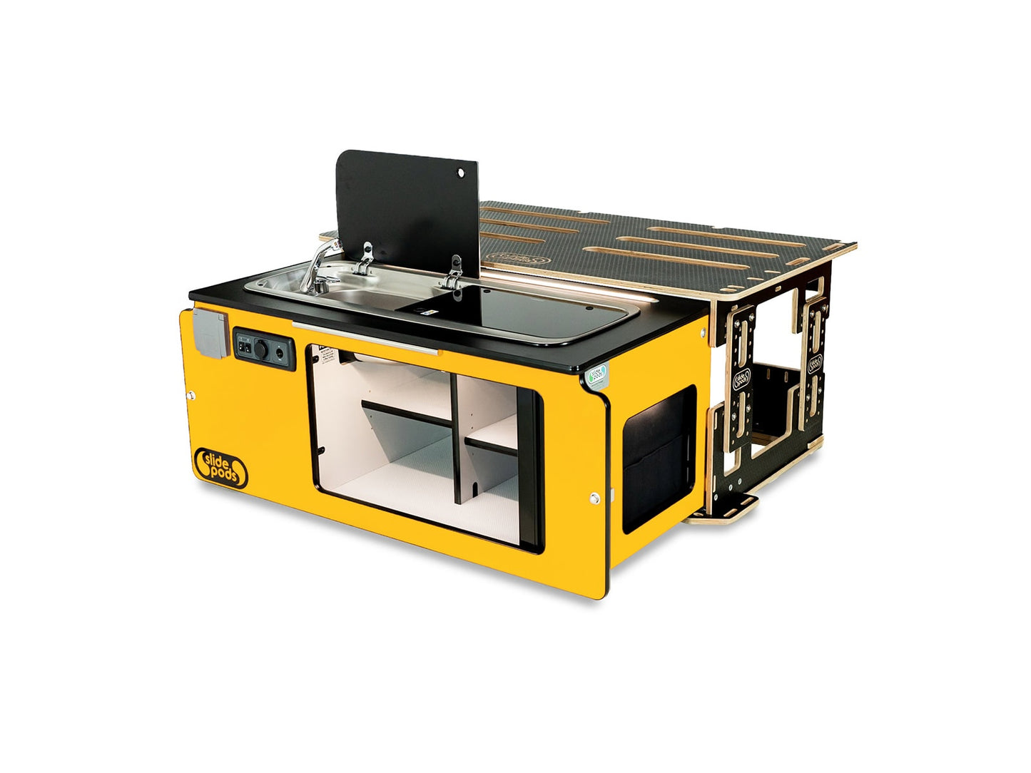 Slidepod Ultra (Amber Yellow | Black Worktop)