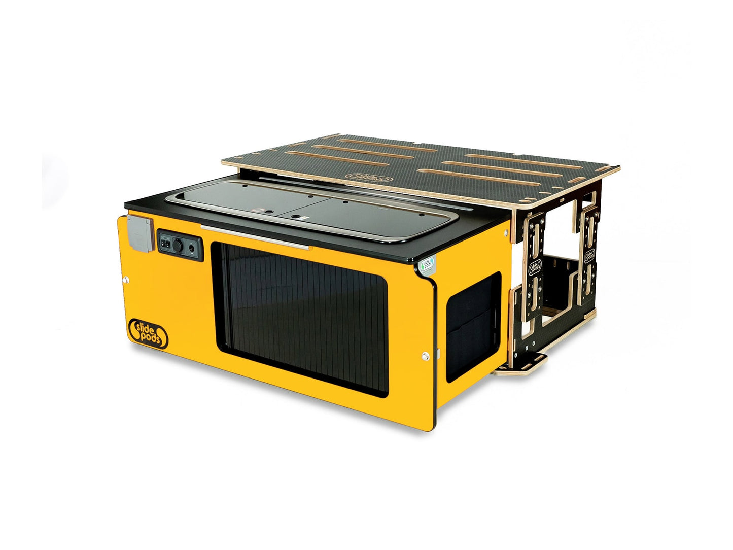 Slidepod Ultra (Amber Yellow | Black Worktop)