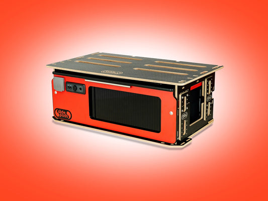 Slidepod Ultra Compact (Poppy Red | Black Worktop)