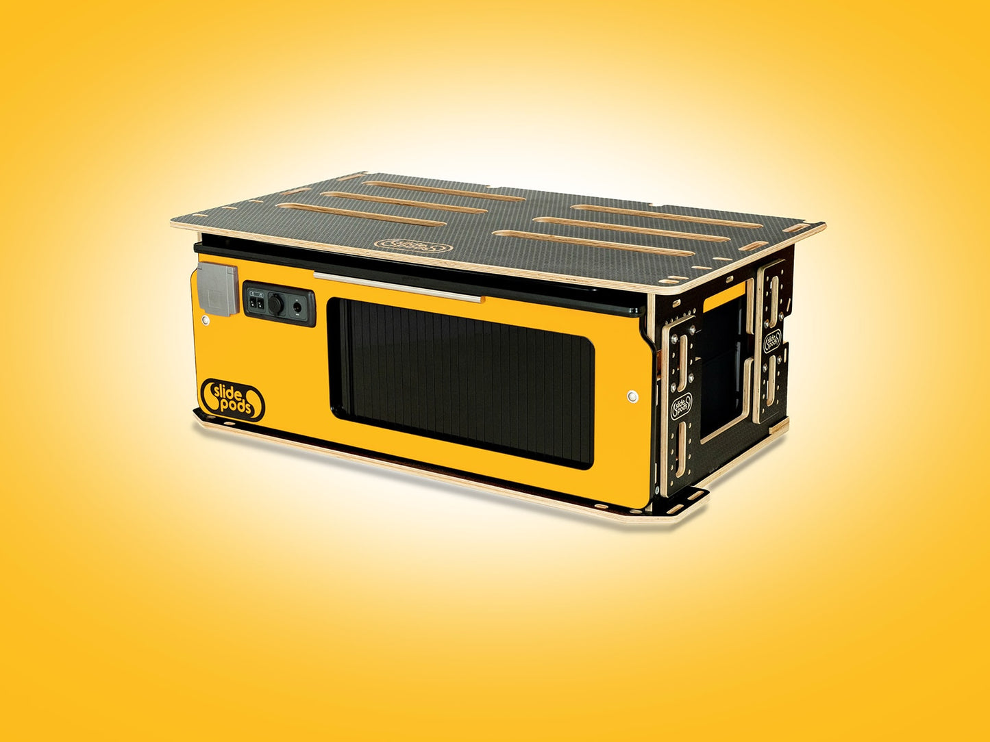 Slidepod Ultra Compact (Amber Yellow | Black Worktop)