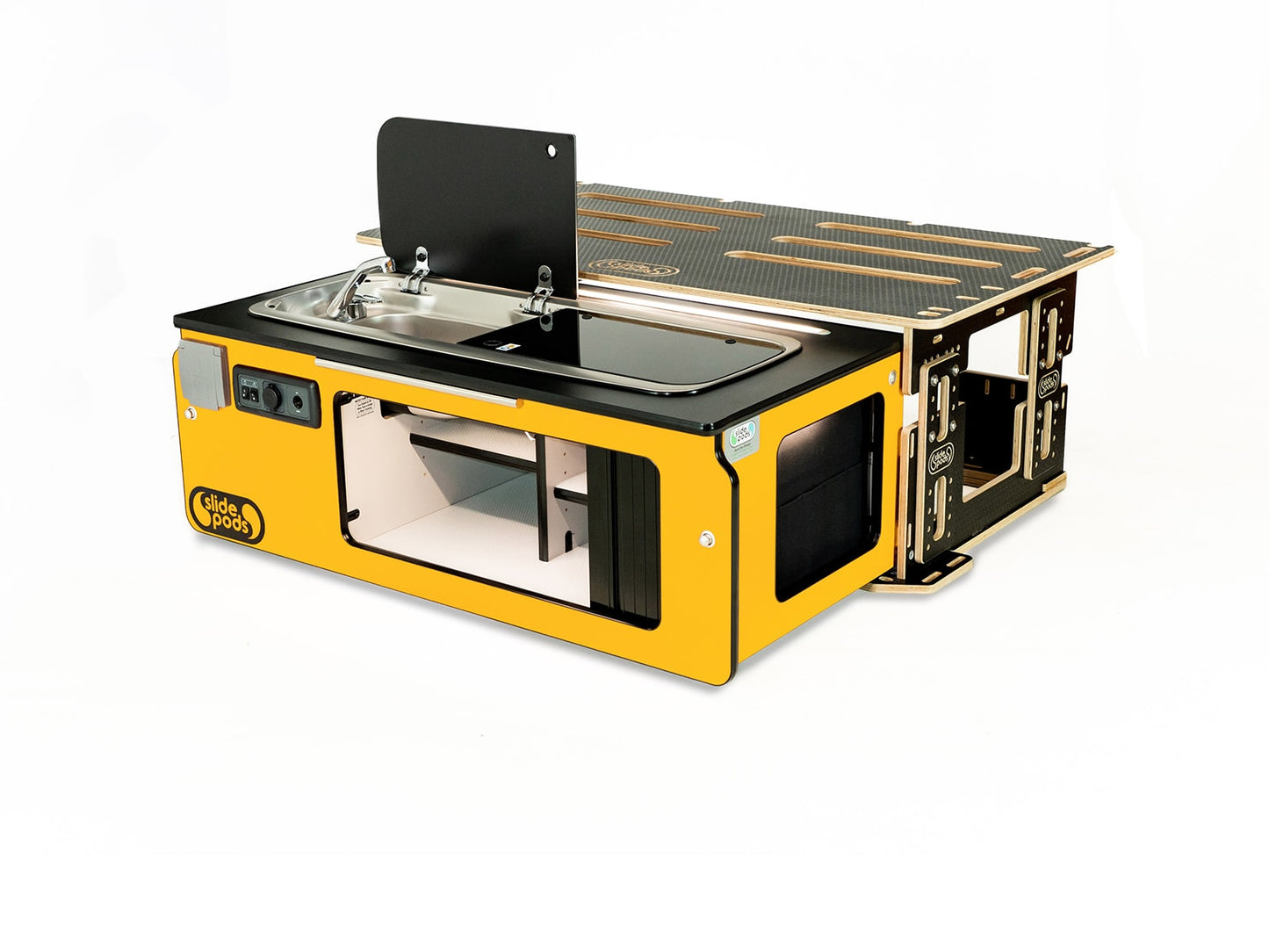 Slidepod Ultra Compact (Amber Yellow | Black Worktop)