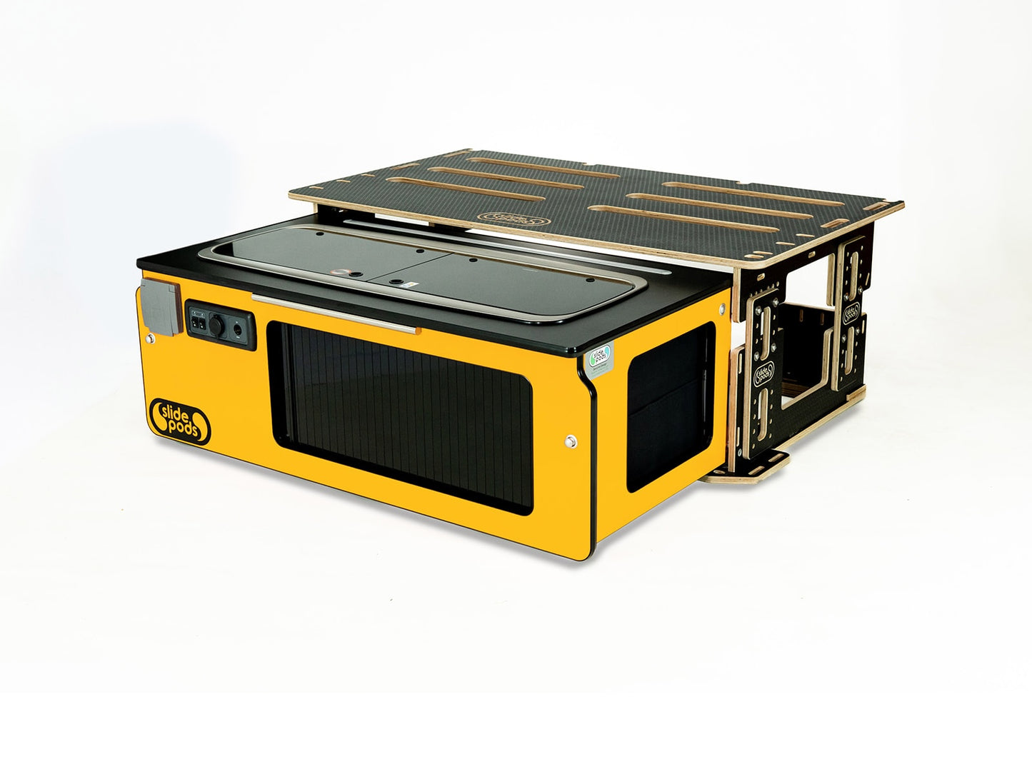 Slidepod Ultra Compact (Amber Yellow | Black Worktop)