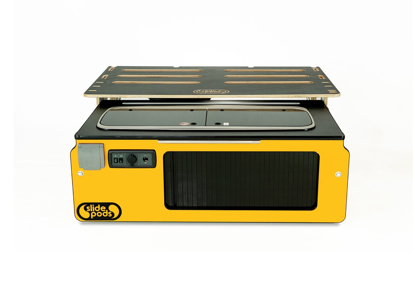 Slidepod Ultra Compact (Amber Yellow | Black Worktop)