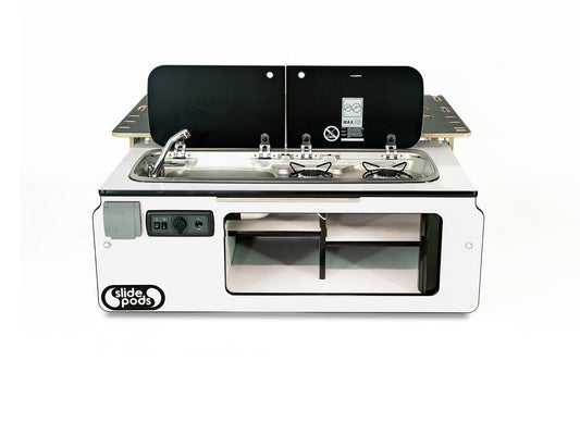 Slidepod Ultra Compact (Gloss White | White Worktop)