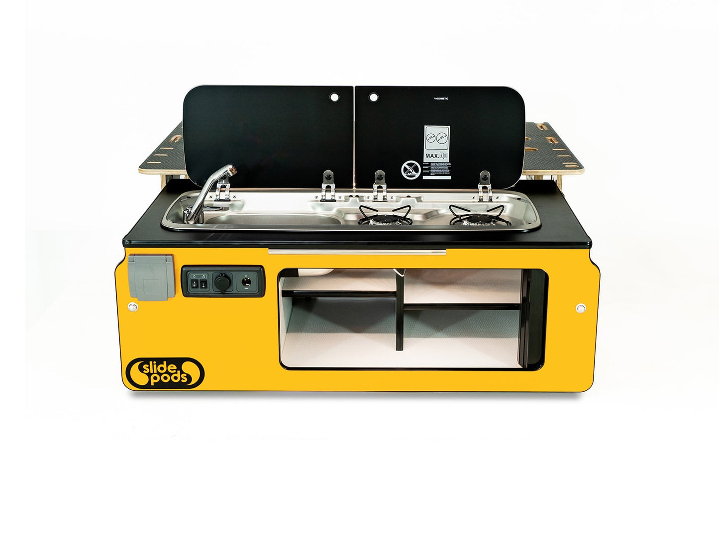 Slidepod Ultra Compact (Amber Yellow | Black Worktop)