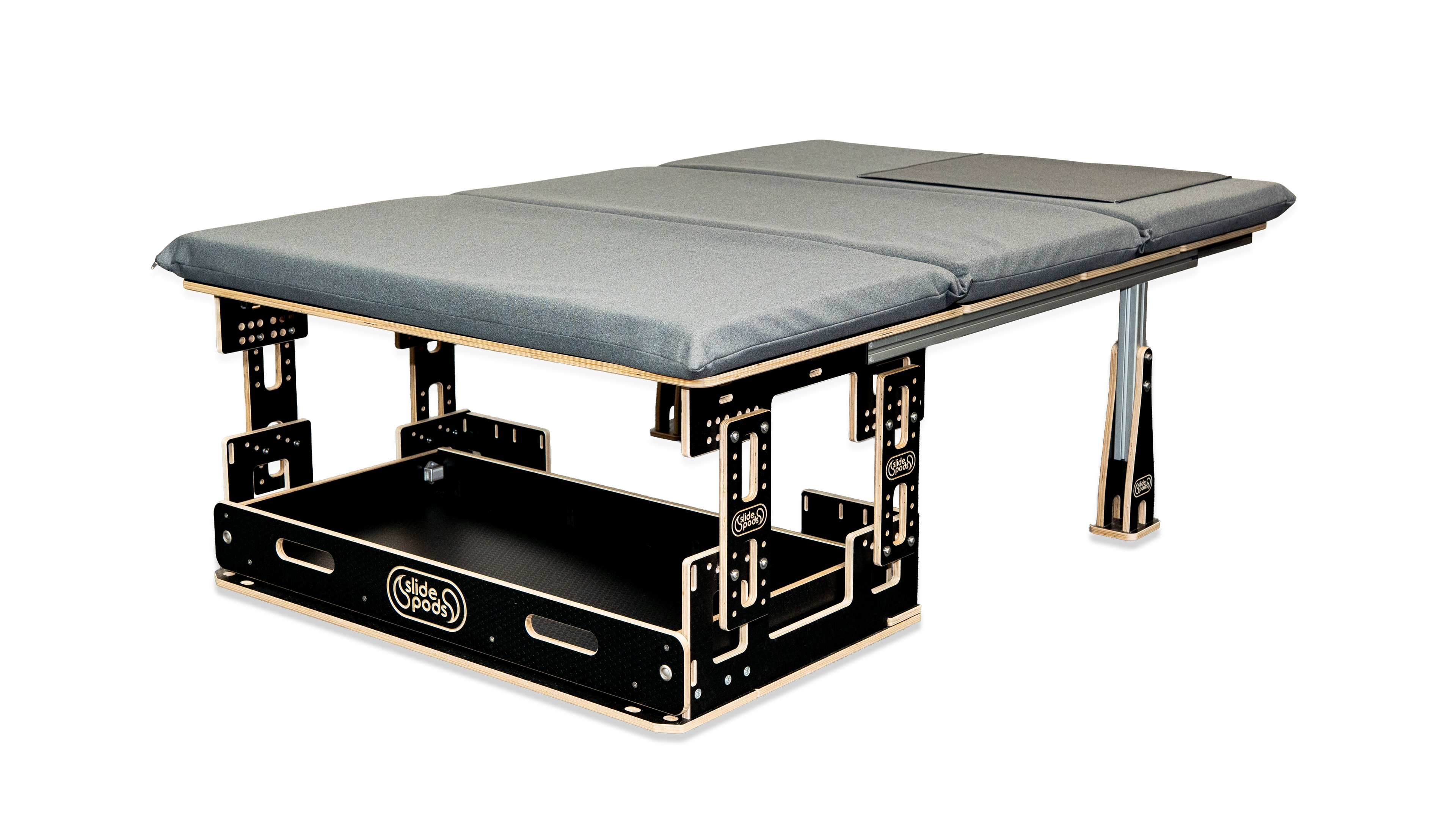 The VanFlex Bed System - Adjustable Height Bed Platform with Storage Drawer